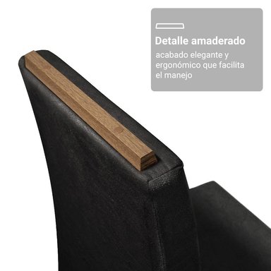 KIT 2 SILLAS DE COMEDOR MADESA 4255 - MARRÓN/NEGRO - 7