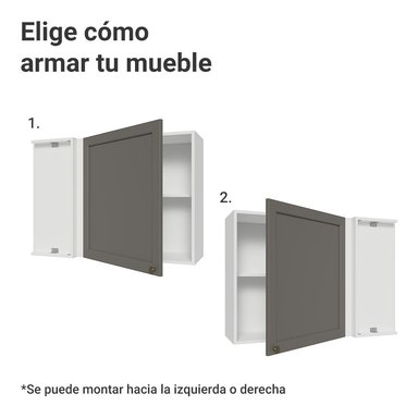 ALACENA DE COCINA DE ESQUINA VIK 1 PUERTA - BLANCO/GRIS - 4