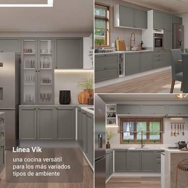 ALACENA DE COCINA DE ESQUINA VIK 1 PUERTA - BLANCO/GRIS - 6