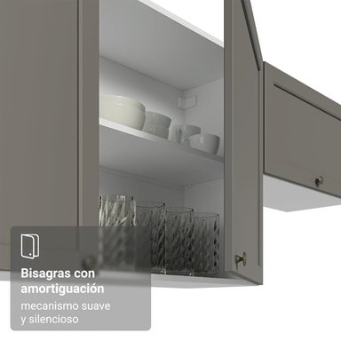 ALACENA DE COCINA DE ESQUINA VIK 1 PUERTA - BLANCO/GRIS - 8