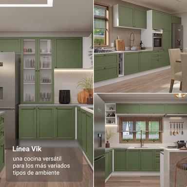 ALACENA DE COCINA DE ESQUINA VIK 1 PUERTA - BLANCO/VERDE - 6