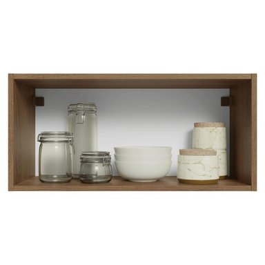 ALACENA DE COCINA VIK 70 CM 1 PUERTA ABATIBLE - MARRÓN/GRIS - 5