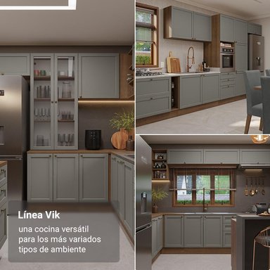 ALACENA DE COCINA VIK 70 CM 1 PUERTA ABATIBLE - MARRÓN/GRIS - 7