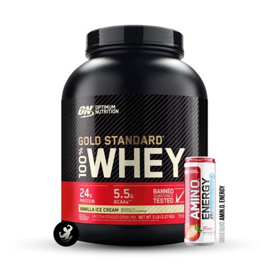PROTEÍNA OPTIMUM NUTRITION GOLD STANDARD WHEY 5 LB VANILLA ICE CREAM