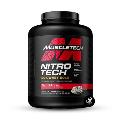 SUPLEMENTO MUSCLETECH NITROTECH WHEY GOLD 5 LB COOKIES Y CREAM