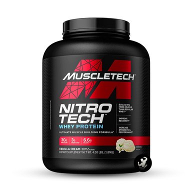PROTEÍNA MUSCLETECH NITROTECH WHEY PROTEIN 4 LB VANILLA CREAM