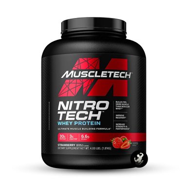 NITROTECH WHEY PROTEIN | 4 LB - STRAWBERRY