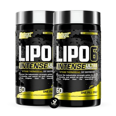 SUPLEMENTO NUTREX LIPO 6 BLACK INTENSE 60 CÁPSULAS PACK X2
