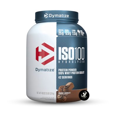 PROTEÍNA DYMATIZE ISO 100 HYDROLYZED 3 LB GOURMET CHOCOLATE - 1