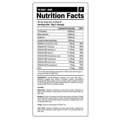 PRE ENTRENO LEVEL PRO PRE BOOST 40 SERV FRUIT PUNCH - 2