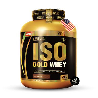 SUPLEMENTO LEVEL PRO ISO GOLD WHEY 6.6 LB RICH CHOCOLATE + OBSEQUIOS