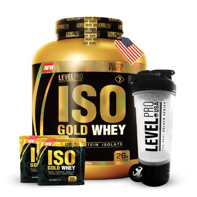 SUPLEMENTO LEVEL PRO ISO GOLD WHEY 6.6 LB + OBSEQUIOS