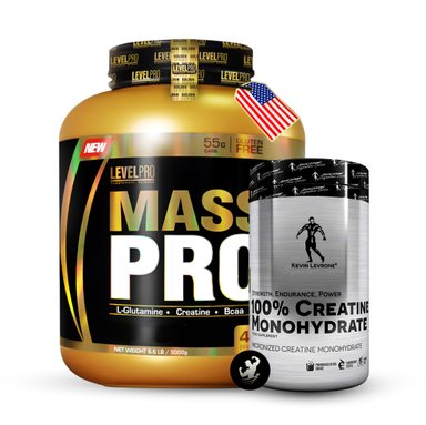 PACK MASS PRO 6.6 LB (CHOCOLATE) + CREATINA KEVIN LEVRONE 500 GR