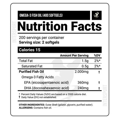 OMEGA 3 FISH OIL NUTRABIO | 400 CAPS - 2