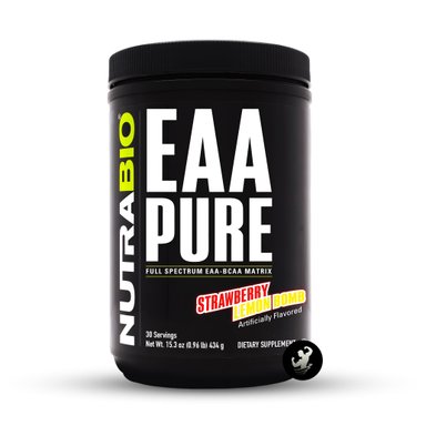 AMINOÁCIDOS ESENCIALES EAA PURE NUTRABIO | 434 GR - STRAWBERRY LEMON BOMB - 1