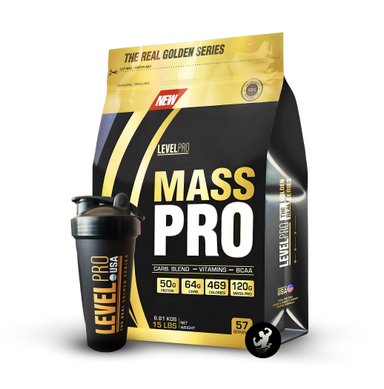 LEVEL PRO | MASS PRO 15 LB - VAINILLA + SHAKER