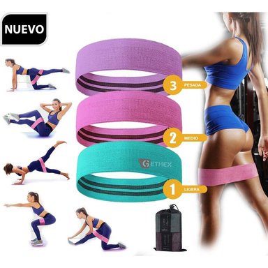 BANDAS ELÁSTICAS MULTICOLOR 3 NIVELES RESISTENCIA