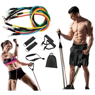 BANDAS ELÁSTICAS LD19-93 MULTICOLOR RESISTENCIA 11 PIEZAS