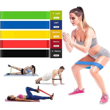 BANDAS ELÁSTICAS MULTICOLOR 5 NIVELES RESISTENCIA