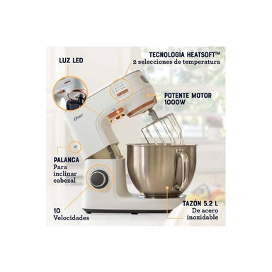 BATIDORA DE PEDESTAL OSTER FPSTSMPL4W PLANETARIA HEATSOFT - 2