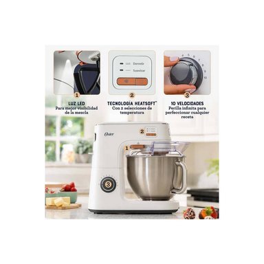 BATIDORA DE PEDESTAL OSTER FPSTSMPL4W PLANETARIA HEATSOFT - 3