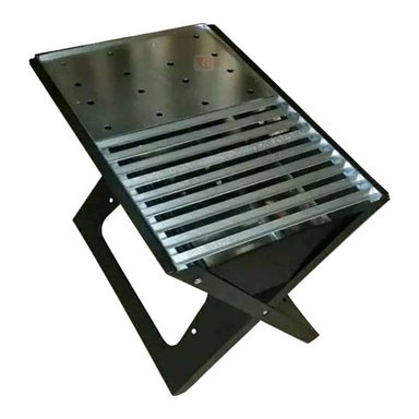 PARRILLA PORTATIL PLEGABLE A CARBON MIXTA - 4