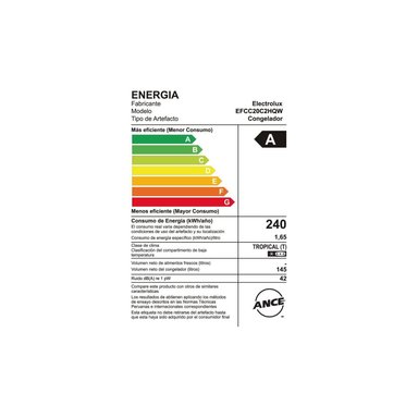 CONGELADOR ELECTROLUX EFCC20C2HQW 145L DEFROST HORIZONTAL CYCLE BLANCO - 5