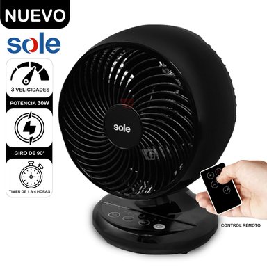 VENTILADOR DE MESA SOLE SOLAIR016 30 WATTS SOBRE TURBOMAX