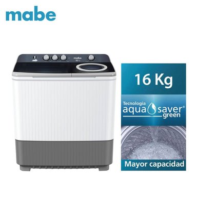 LAVADORA MABE SEMIAUTOMÁTICA 16 KG BLANCA LMD6124PBBB0