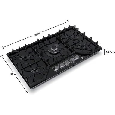 COMBO INDURAMA COCINA EGASI-905CGNE Y CAMPANA CEI-902NE - 5