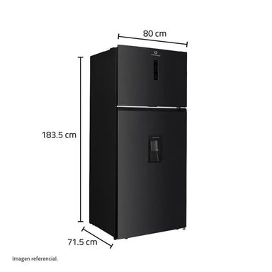 REFRIGERADORA INDURAMA RI-578DN NO FROST 525 LTS CON DISPENSADOR AGUA NEGRO - 2