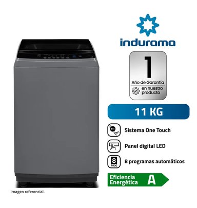 LAVADORA AUTOMATICA DE 11KG  INDURAMA LRI-11DGR GRIS OSCURO