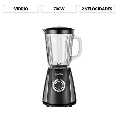 LICUADORA 2 VELOCIDADES DE 1.5 LTS PRACTIKA CD-700 NEGRO 700W