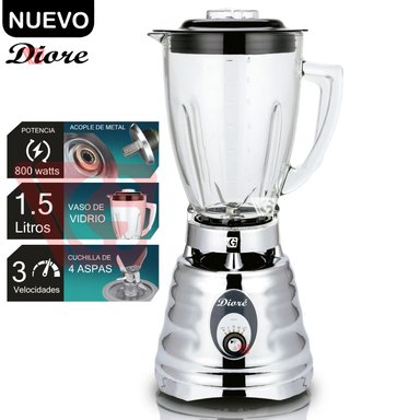 LICUADORA 3 VELOCIDADES 1.5 LITROS DIORE 4655 SILVER 800W