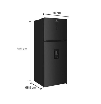 REFRIGERADORA 417 LTS TOP FREEZER CON DISPENSADOR AGUA INDURAMA RI-478DN NEGRO - 2