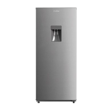 REFRIGERADORA MONOPUERTA 187 LTS CON DISPENSADOR DE AGUA MABE RMU202PXPRS1 INOX