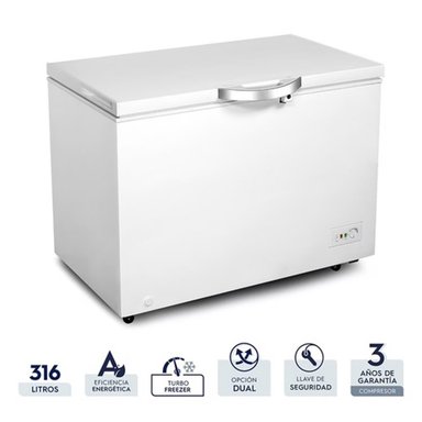 CONGELADORA FROST HORIZONTAL 316 LITROS ELECTROLUX EFCC32C2HQW BLANCO - 1