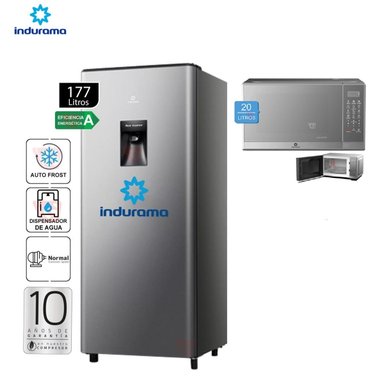 COMBO INDURAMA REFRIGERADORAS CROMA RI-289D Y HONRO MICROONDAS MWI-20TCRP
