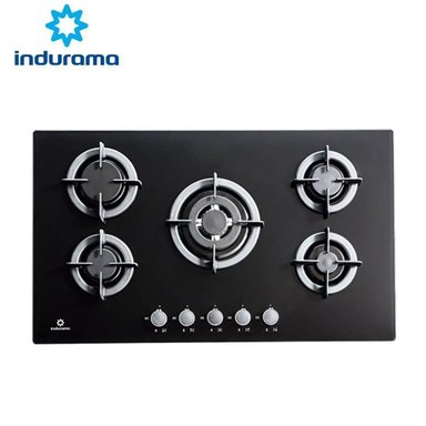COCINA ENCIMERA EMPOTRABLE A GAS DE 5 HORNILLAS INDURAMA EGI-905VDNEG NEGRO