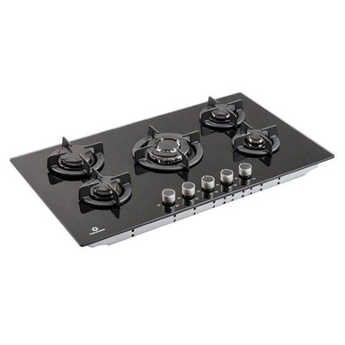 COCINA ENCIMERA EMPOTRABLE A GAS DE 5 HORNILLAS INDURAMA EGI-905VDNEG NEGRO - 2