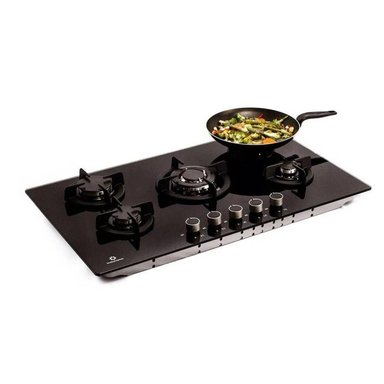 COCINA ENCIMERA EMPOTRABLE A GAS DE 5 HORNILLAS INDURAMA EGI-905VDNEG NEGRO - 3