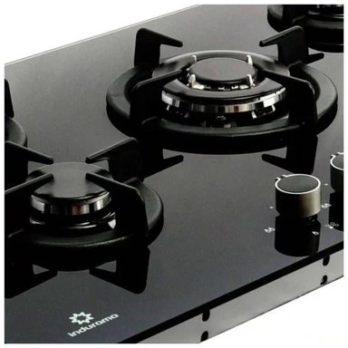COCINA ENCIMERA EMPOTRABLE A GAS DE 5 HORNILLAS INDURAMA EGI-905VDNEG NEGRO - 5