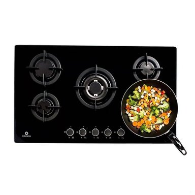 COCINA ENCIMERA EMPOTRABLE A GAS DE 5 HORNILLAS INDURAMA EGI-905VDNEG NEGRO - 6