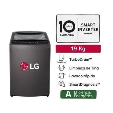 LAVADORA TURBODRUM SMART INVERTER LG WT19BVTB 19 KG NEGRO CLARO - 1