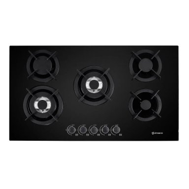 ENCIMERA A GAS IMACO IENC90 – 5 QUEMADORES - 90 CM - VIDRIO TEMPLADO NEGRO - 3