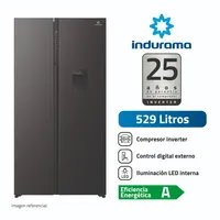 REFRIGERADORA NEGRA SIDE BY SIDE 529L RI-795DNI INDURAMA