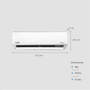 AIRE ACONDICIONADO SPLIT INVERTER WIFI SOLE 12 KBTU SOLAIR013 - 3