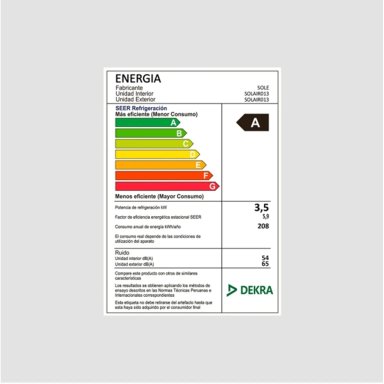 AIRE ACONDICIONADO SPLIT INVERTER WIFI SOLE 12 KBTU SOLAIR013 - 8