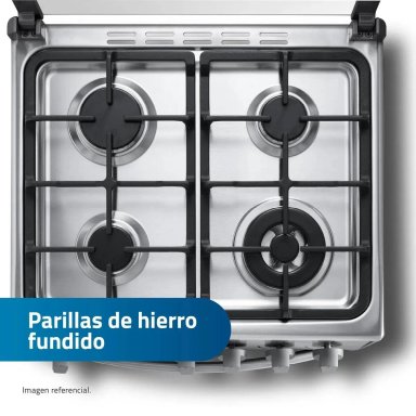 COCINA A GAS INDURAMA OLVERA QZ 4 QUEMADORES - CROMA - 7