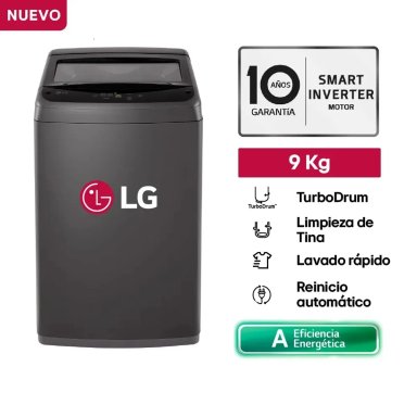 LAVADORA LG DE LAVADO RAPIDO Y CARGA SUPERIOR 9 KG WT9BVTB - 1